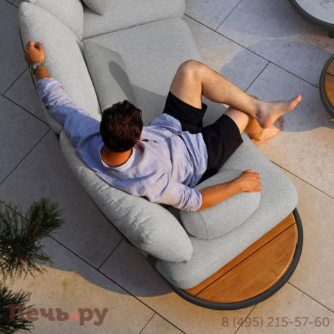 Комплект лаунж мебели Brafritid Gotland, антрацит/серый, алюминий/тик фото 7