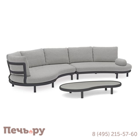 Комплект лаунж мебели Brafritid Gotland, антрацит/серый, алюминий фото