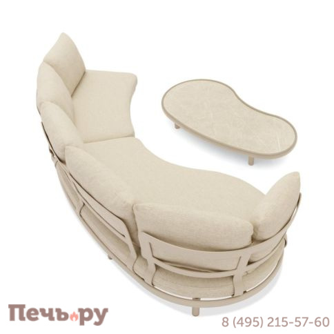 Комплект лаунж мебели Brafritid Gotland, бежевый, алюминий фото 8