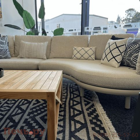 Комплект лаунж мебели Brafritid Gotland, бежевый, алюминий/тик фото 10