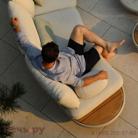 Комплект лаунж мебели Brafritid Gotland, бежевый, алюминий/тик фото 13