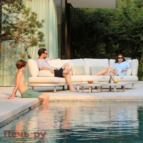 Комплект лаунж мебели Brafritid Gotland, бежевый, алюминий/тик фото 2