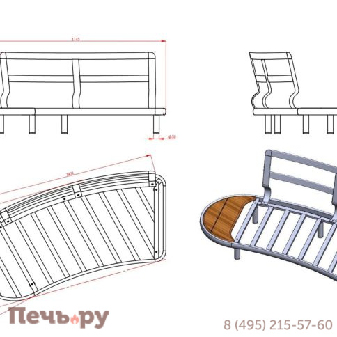 Комплект лаунж мебели Brafritid Gotland, бежевый, алюминий/тик фото 24