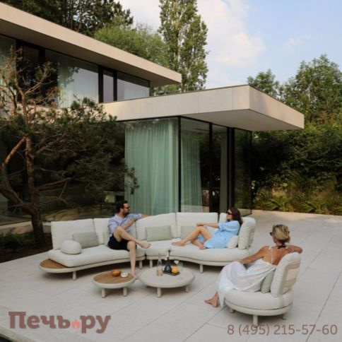 Комплект лаунж мебели Brafritid Gotland, бежевый, алюминий/тик фото 3