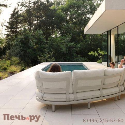 Комплект лаунж мебели Brafritid Gotland, бежевый, алюминий/тик фото 8