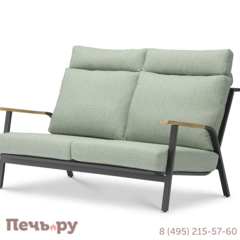 Комплект лаунж мебели Brafritid Malmo 1 с 2-х местным диваном, антрацит/зелёный, алюминий фото 2