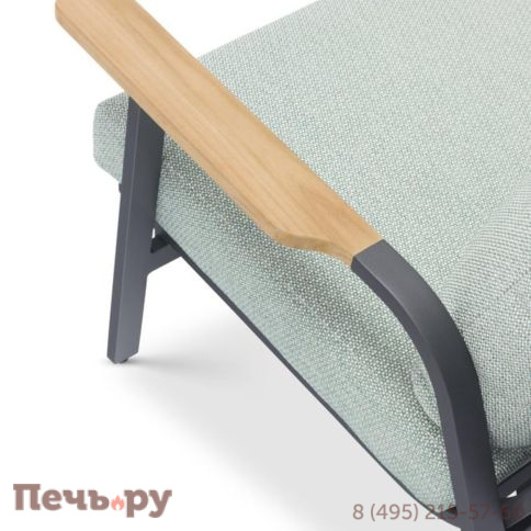 Комплект лаунж мебели Brafritid Malmo 1 с 2-х местным диваном, антрацит/зелёный, алюминий фото 6