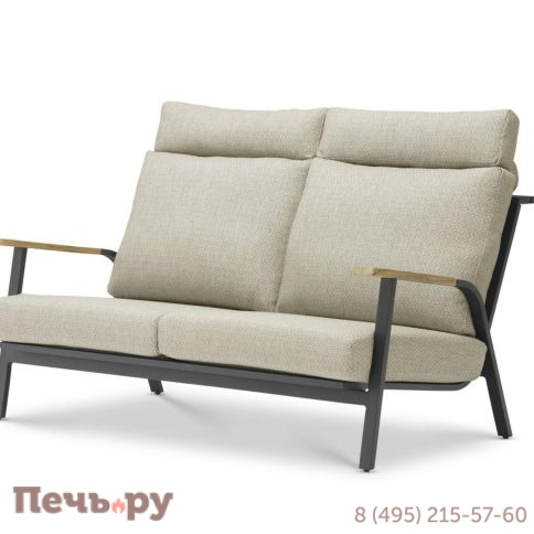 Комплект лаунж мебели Brafritid Malmo с 2-х местным диваном, антрацит/светло-серый, алюминий фото 4