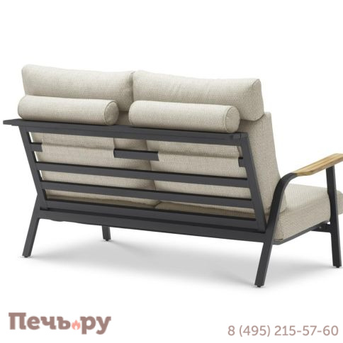 Комплект лаунж мебели Brafritid Malmo с 2-х местным диваном, антрацит/светло-серый, алюминий фото 5