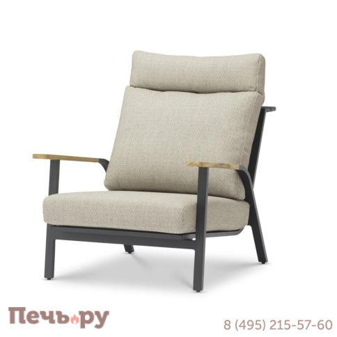 Комплект лаунж мебели Brafritid Malmo с 2-х местным диваном, антрацит/светло-серый, алюминий фото 6