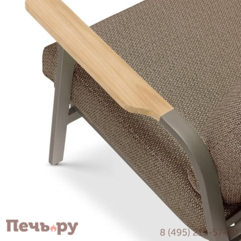 Комплект лаунж мебели Brafritid Malmo с 2-х местным диваном, коричневый/коричневый, алюминий фото 4