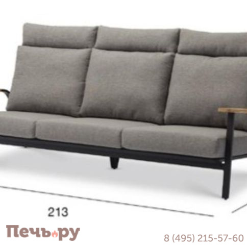 Комплект лаунж мебели Brafritid Malmo с 3-х местным диваном, антрацит/серый, алюминий фото 13