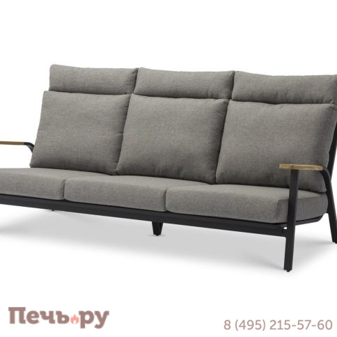 Комплект лаунж мебели Brafritid Malmo с 3-х местным диваном, антрацит/серый, алюминий фото 14