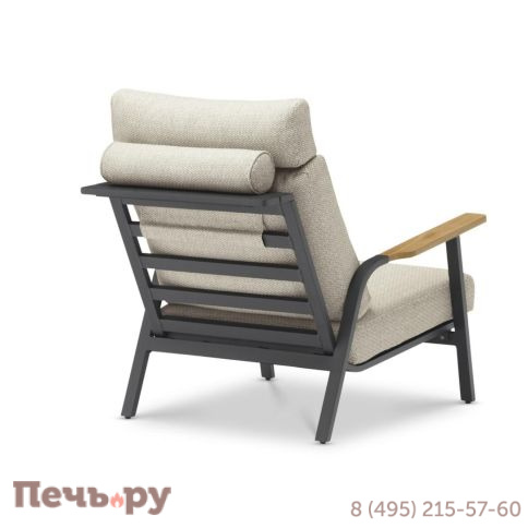 Комплект лаунж мебели Brafritid Malmo с 3-х местным диваном, антрацит/светло-серый, алюминий фото 5