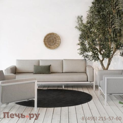 Комплект лаунж мебели Brafritid Stockholm 2 бежевый/коричневый, алюминий фото 2