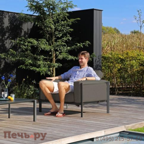 Комплект лаунж мебели Brafritid Stockholm 3 антрацит/серый, алюминий фото 2