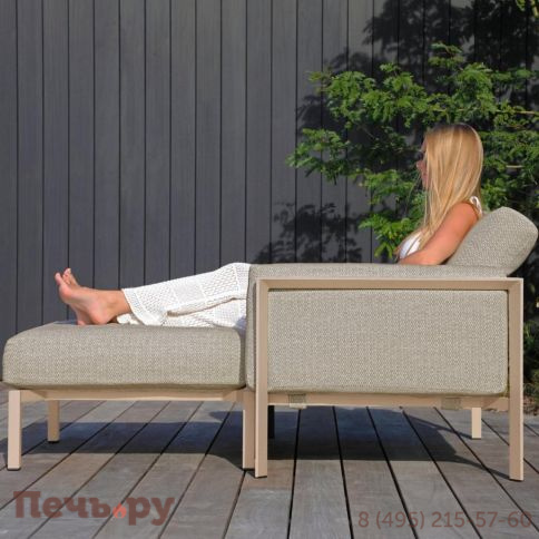 Комплект лаунж мебели Brafritid Stockholm 6 бежевый/коричневый, алюминий фото