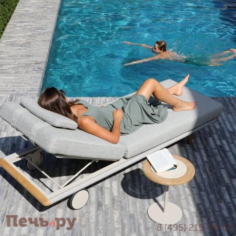 Комплект лежаков Brafritid Avesta бежевый/светло-коричневый, тик/алюминий/веревка фото 10