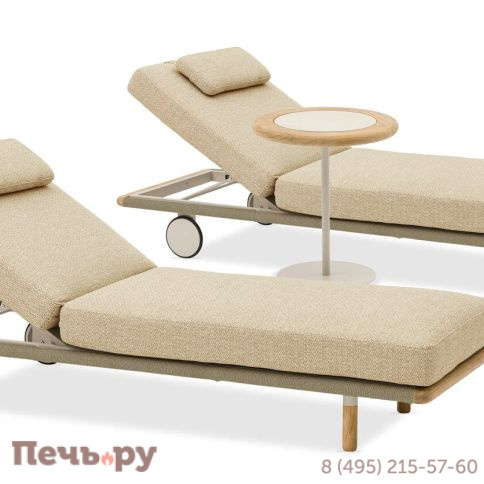 Комплект лежаков Brafritid Avesta бежевый/светло-коричневый, тик/алюминий/веревка фото 2