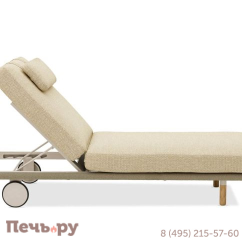 Комплект лежаков Brafritid Avesta бежевый/светло-коричневый, тик/алюминий/веревка фото 3