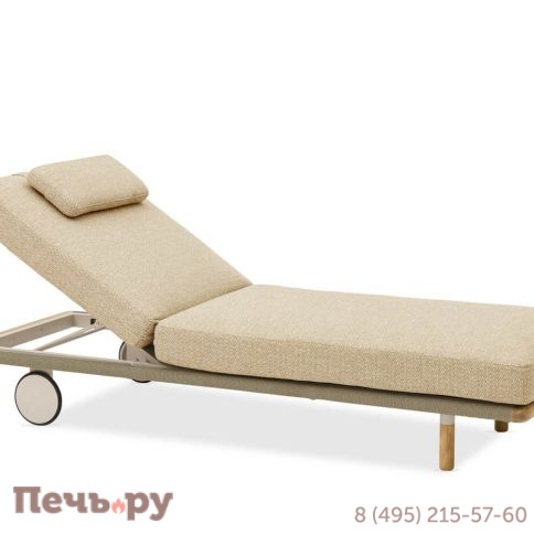 Комплект лежаков Brafritid Avesta бежевый/светло-коричневый, тик/алюминий/веревка фото 4