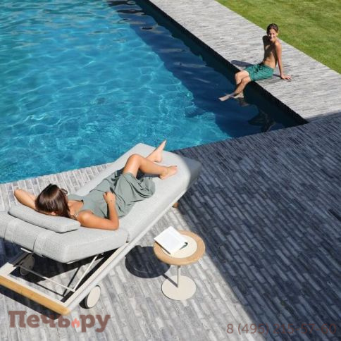 Комплект лежаков Brafritid Avesta серый, тик/алюминий/веревка фото 3