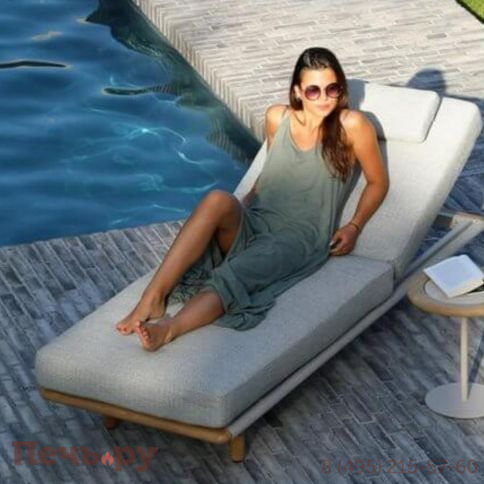 Комплект лежаков Brafritid Avesta серый, тик/алюминий/веревка фото 5