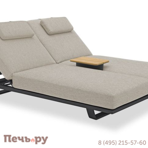 Комплект лежаков Brafritid Gotland антрацит/серый, алюминий/тик фото 2