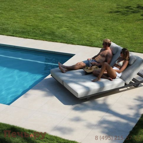 Комплект лежаков Brafritid Gotland антрацит/серый, алюминий/тик фото 4