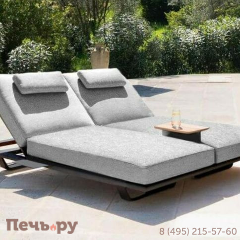 Комплект лежаков Brafritid Gotland антрацит/серый, алюминий/тик фото 9