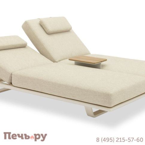 Комплект лежаков Brafritid Gotland бежевый, алюминий/тик фото 3