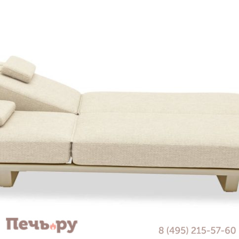 Комплект лежаков Brafritid Gotland бежевый, алюминий/тик фото 9