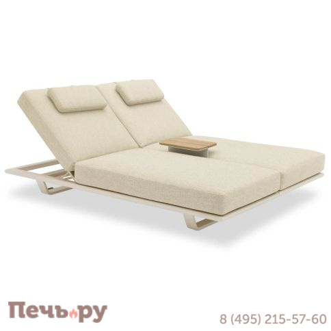 Комплект лежаков Brafritid Gotland бежевый, алюминий/тик фото