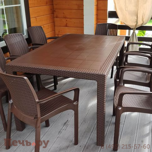 Комплект мебели Gardeck Barcelona Set, венге (6 стульев Jersey венге/1 стол Fiji венге) фото 17