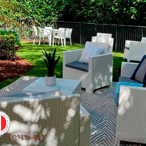 Комплект мебели Bica NEBRASKA 2 Set (диван, 2 кресла и стол), белый фото 11