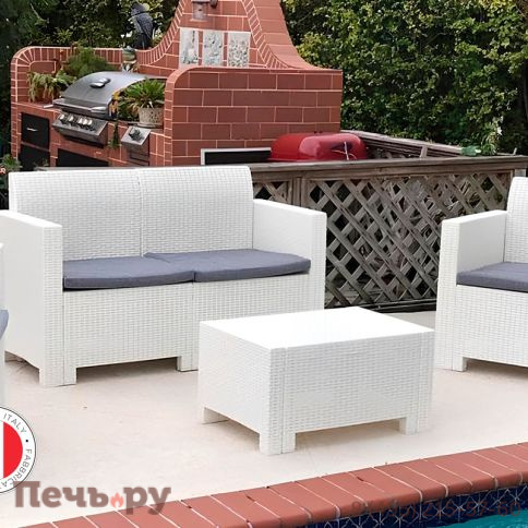 Комплект мебели Bica NEBRASKA 2 Set (диван, 2 кресла и стол), белый фото 14