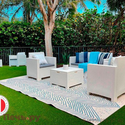 Комплект мебели Bica NEBRASKA 2 Set (диван, 2 кресла и стол), белый фото 16