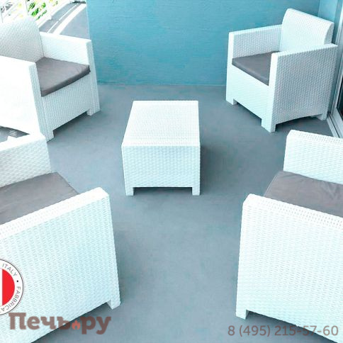 Комплект мебели Bica NEBRASKA TERRACE Set (стол, 2 кресла), белый фото 10