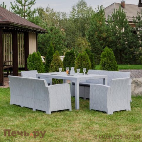 Комплект мебели Royal Family GRAND LANA DINING XL светло-серый фото