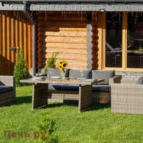 Комплект мебели Royal Family Karl с обеденным столом серого цвета фото 4