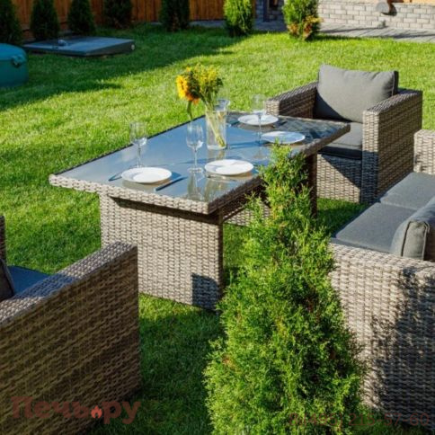 Комплект мебели Royal Family Karl с обеденным столом серого цвета фото 6