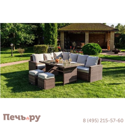 Комплект мебели Royal Family Zorro коричневого цвета фото