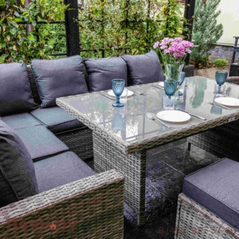 Комплект мебели Royal Family Zorro Plus серого цвета фото 5