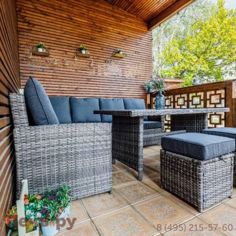 Комплект мебели Royal Family Zorro серого цвета фото 6