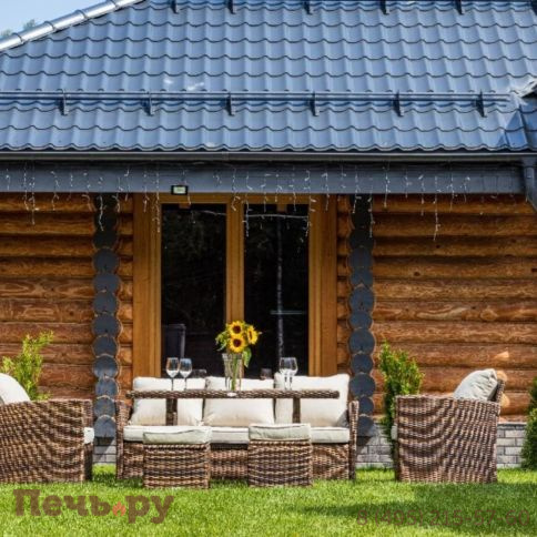 Комплект мебели Royal Family Zoya из искусственного ротанга коричневого цвета фото 6