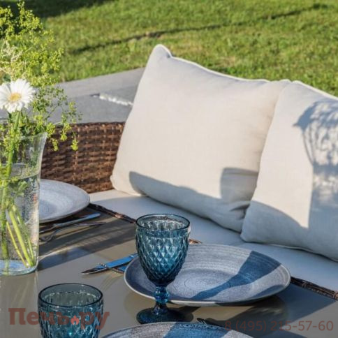 Комплект мебели Royal Family Zoya из искусственного ротанга коричневого цвета фото 9