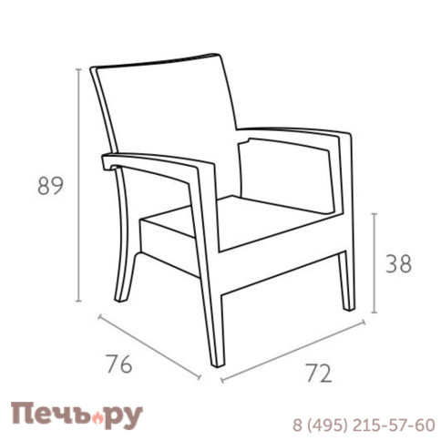 Комплект пластиковой плетеной мебели Siesta Contract Miami Lounge Set-2 фото 7