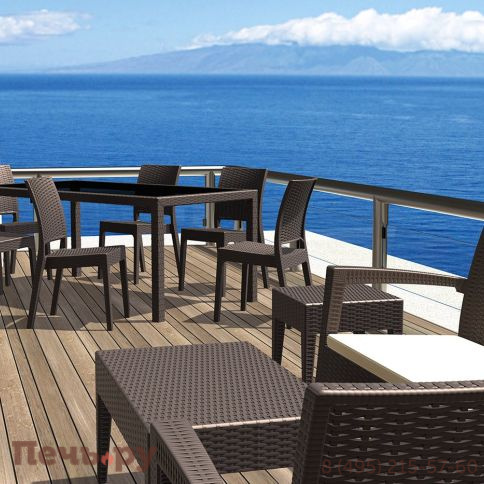 Комплект пластиковой плетеной мебели Siesta Contract Miami Lounge Set фото 6