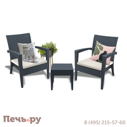 Комплект пластиковой плетеной мебели Siesta Contract Miami Lounge фото