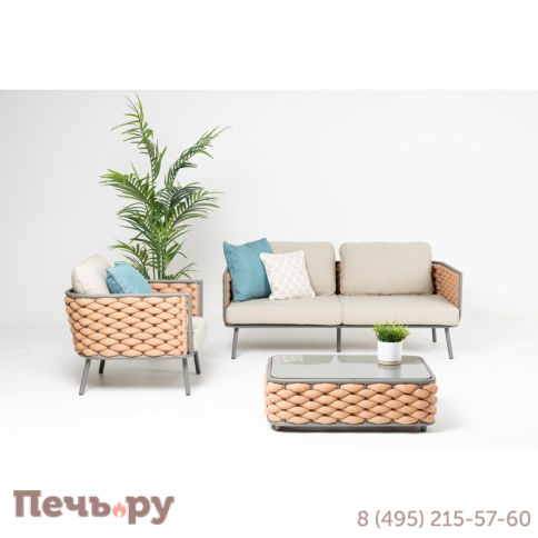 Комплект плетеной лаунж мебели RosaDesign Manhattan 081/LG3-MANH фото